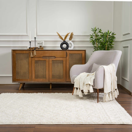 Eivin Cream Diamonds Plush Rug Rugs TriadCommerceInc