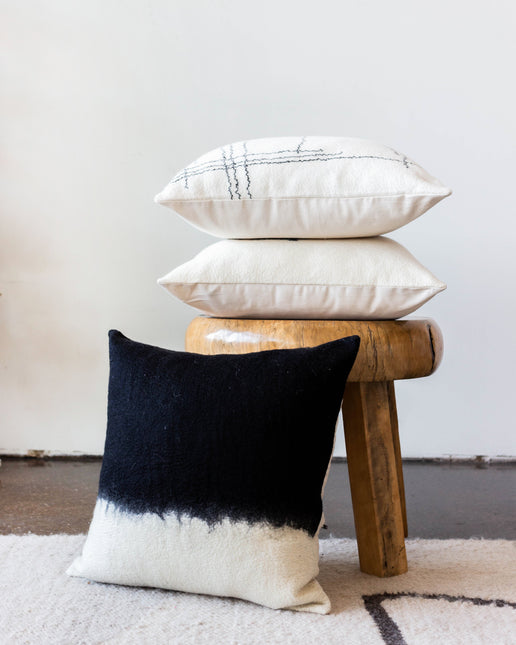 Eclipse Dip-Dyed Organic Wool Throw Pillow Pillows TriadCommerceInc