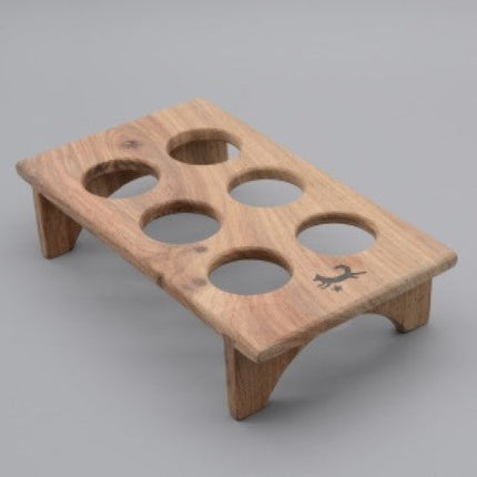 Hand-Carved Wooden Fridge Egg Tray Décor TriadCommerceInc 6 Eggs