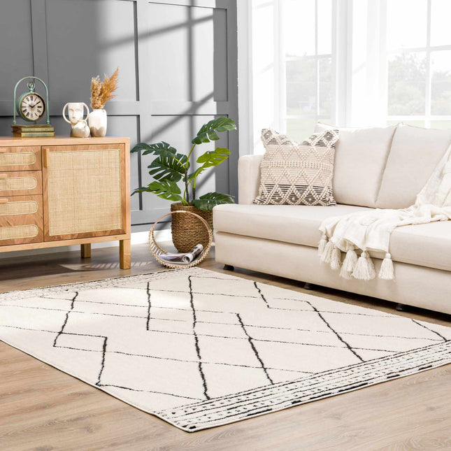 Keone Black & White Area Rug Rugs TriadCommerceInc