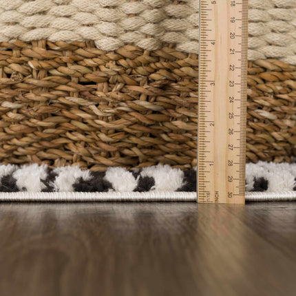 Leryn Black & White Checkered Area Rug Rugs TriadCommerceInc