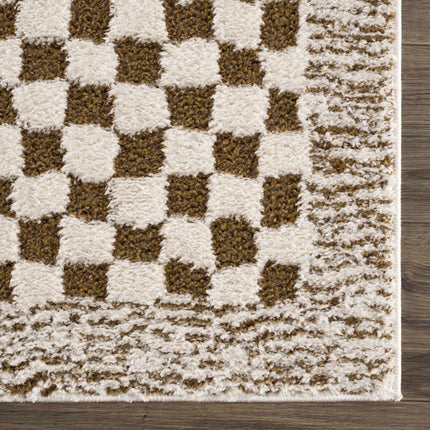 Leryn Brown&White Checkered Rug Rugs TriadCommerceInc