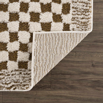 Leryn Brown&White Checkered Rug Rugs TriadCommerceInc