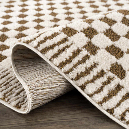 Leryn Brown&White Checkered Rug Rugs TriadCommerceInc