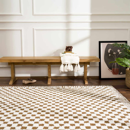 Leryn Brown&White Checkered Rug Rugs TriadCommerceInc