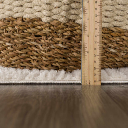 Leryn Ivory Checkered Area Rug Rugs TriadCommerceInc