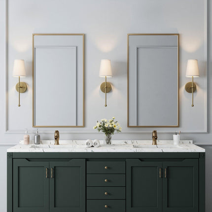 Finley 1-Light Satin Gold Dimmable Bathroom Sconce Home Decor > Lighting > Wall Lighting > Wall Sconces TriadCommerceInc