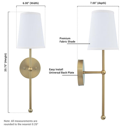 Finley 1-Light Satin Gold Dimmable Bathroom Sconce Home Decor > Lighting > Wall Lighting > Wall Sconces TriadCommerceInc