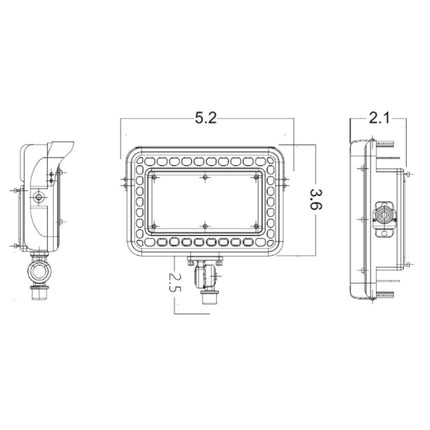 FLACCT20 5W-20W Outdoor LED Flood Light Flood Light TriadCommerceInc