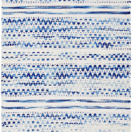 Williford Blue Wool Flatwoven Rug Rugs TriadCommerceInc