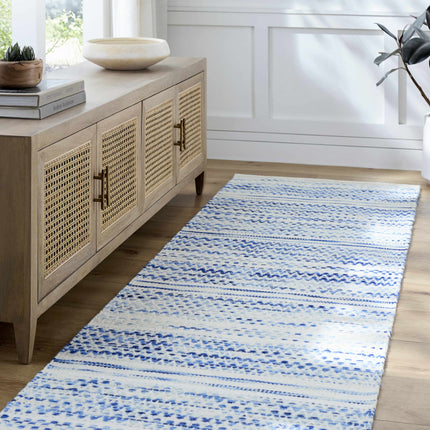 Williford Blue Wool Flatwoven Rug Rugs TriadCommerceInc