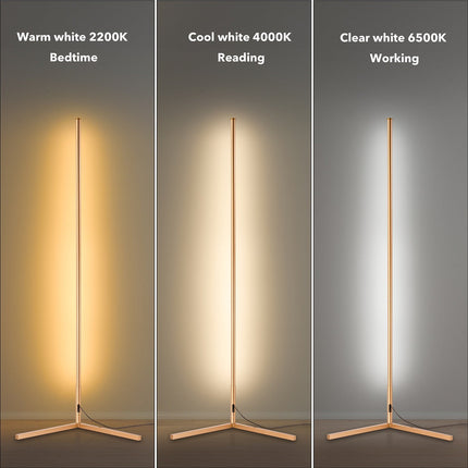 RGBCW Corner Floor Lamp - Golden Floor Lamps TriadCommerceInc