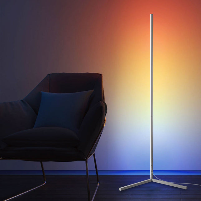RGBCW Corner Floor Lamp - White Floor Lamps TriadCommerceInc 1-Pack