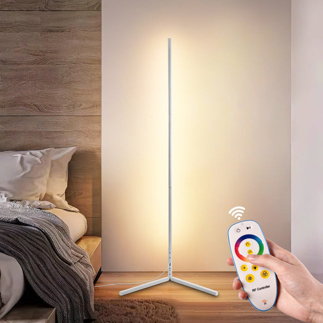 RGBCW Corner Floor Lamp - White Floor Lamps TriadCommerceInc