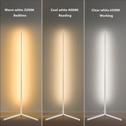 RGBCW Corner Floor Lamp - White Floor Lamps TriadCommerceInc
