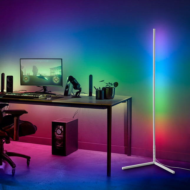 RGBCW Corner Floor Lamp - White Floor Lamps TriadCommerceInc 2-Pack