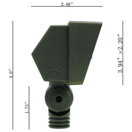 Cast Brass Adjustable LED Flood Light Low Voltage Outdoor Flood Light TriadCommerceInc