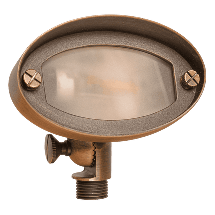 Brass Oval LED Directional Flood Light Outdoor Adjustable Flood Light TriadCommerceInc