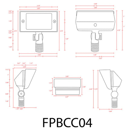 Cast Brass Adjustable LED Flood Light Low Voltage Outdoor Flood Light TriadCommerceInc