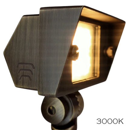 Cast Brass Adjustable LED Flood Light Low Voltage Outdoor Flood Light TriadCommerceInc