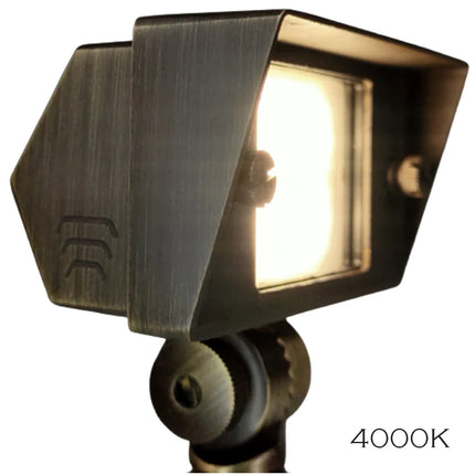 Cast Brass Adjustable LED Flood Light Low Voltage Outdoor Flood Light TriadCommerceInc