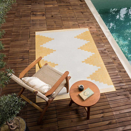 Djugun Yellow Outdoor Rug Rugs TriadCommerceInc 2' x 2'11" Rectangle