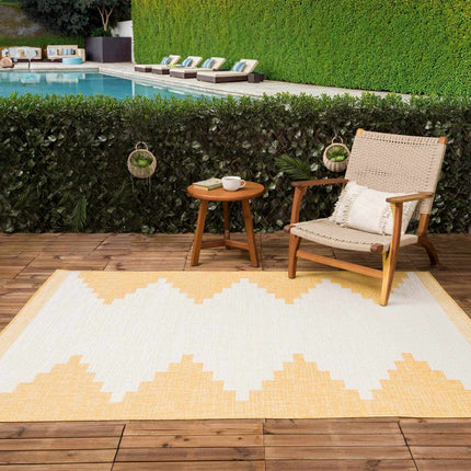 Djugun Yellow Outdoor Rug Rugs TriadCommerceInc