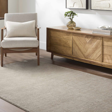 Brockton Solid Wool Gray Area Rug Rugs TriadCommerceInc