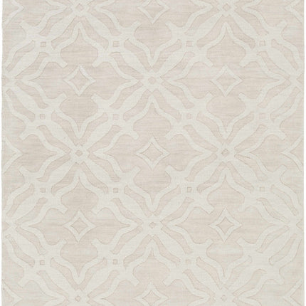 Fyffe Embossed Beige Wool Area Rug Rugs TriadCommerceInc
