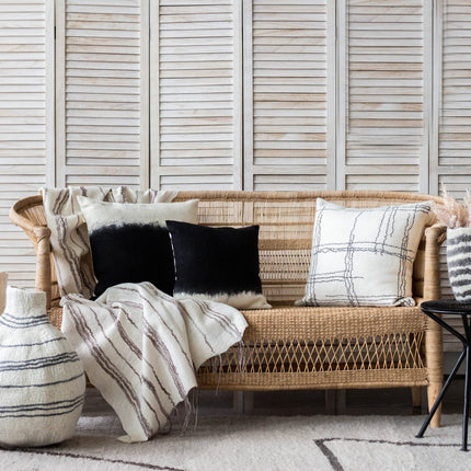 Eclipse Black & White Wool Floor Vase All Products TriadCommerceInc