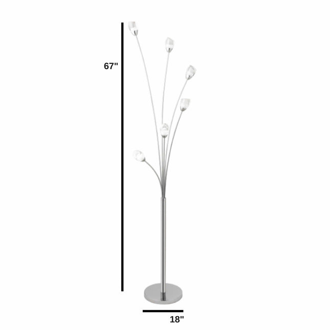 Flower Acrylic Floor Lamp // 6 Light Floor Lamps TriadCommerceInc   