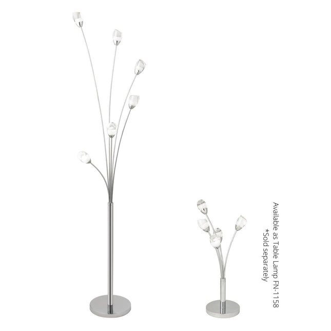 Flower Acrylic Floor Lamp // 6 Light Floor Lamps TriadCommerceInc   