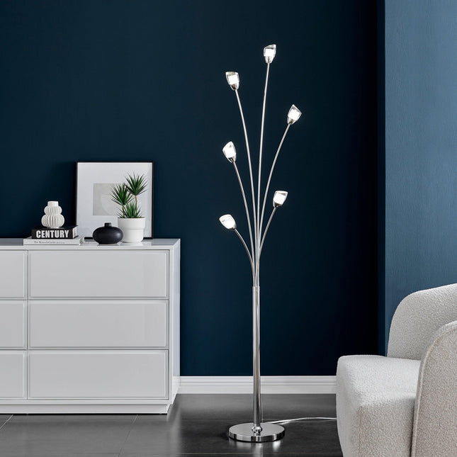 Flower Acrylic Floor Lamp // 6 Light Floor Lamps TriadCommerceInc   