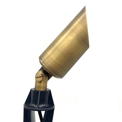 Stelvio Antique Brass Outdoor Low Voltage Spotlight Spot Light TriadCommerceInc
