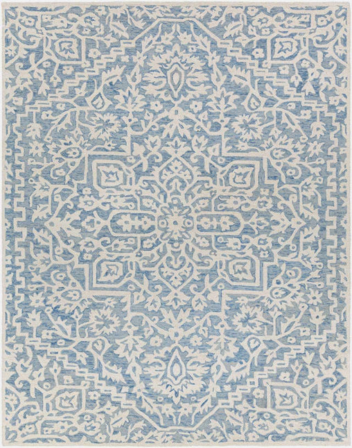 Gagebrook Blue Wool Area Rug Rugs TriadCommerceInc