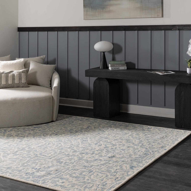 Gagebrook Blue Wool Area Rug Rugs TriadCommerceInc