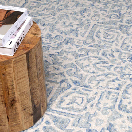 Gagebrook Blue Wool Area Rug Rugs TriadCommerceInc