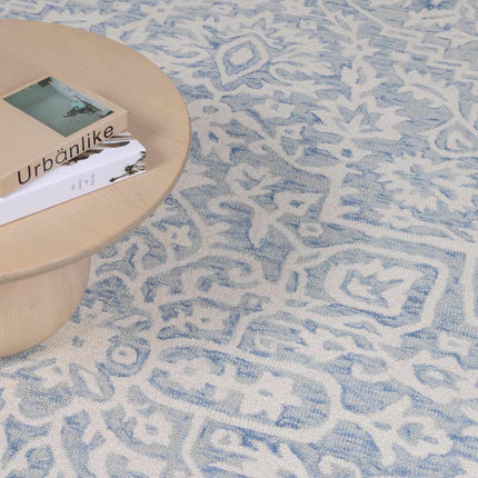 Gagebrook Blue Wool Area Rug Rugs TriadCommerceInc
