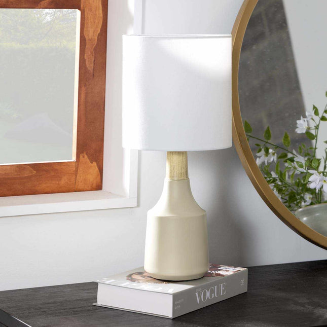 Gattaran Ivory & White Table Lamp Lighting TriadCommerceInc