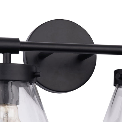 Gleam Modern Farmhouse 2-Light Vanity Light Black Fixture Home Decor > Lighting > Wall Lighting > Wall Sconces TriadCommerceInc