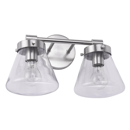 Gleam Modern Farmhouse 2-Light Vanity Light Black Fixture Home Decor > Lighting > Wall Lighting > Wall Sconces TriadCommerceInc