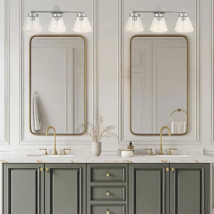 Gleam Modern 3-Light Dimmable Vanity Light Black Finish Home Decor > Lighting > Wall Lighting > Wall Sconces TriadCommerceInc