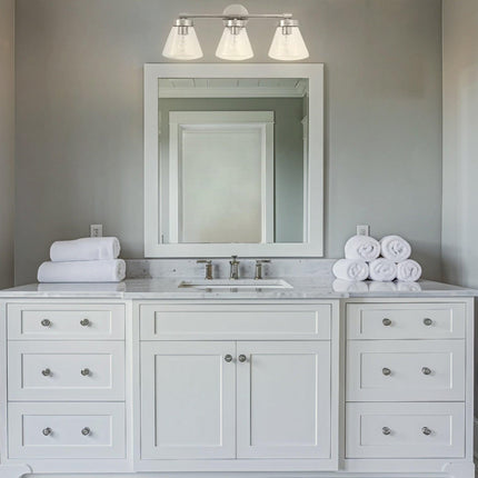Gleam Modern 3-Light Dimmable Vanity Light Black Finish Home Decor > Lighting > Wall Lighting > Wall Sconces TriadCommerceInc