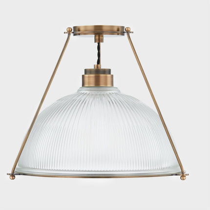 Oakville Semi Flush Ceiling Light in Patina Brass, Large Home Decor > Lighting > Ceiling Lights > Flush Mount Ceiling Lights TriadCommerceInc