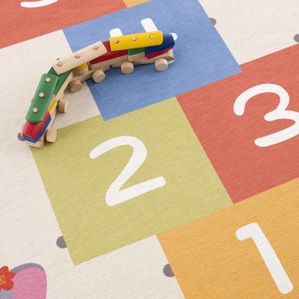 Lundy Colorful Hopscotch Washable Kids Rug Rugs TriadCommerceInc