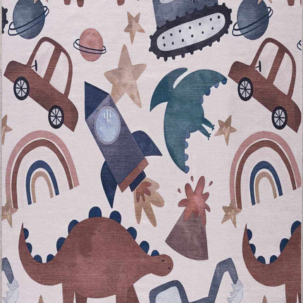 Libra Rainbow Washable Kids Rug Rugs TriadCommerceInc 5'3" x 7'3" Rectangle