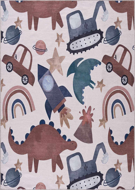 Libra Rainbow Washable Kids Rug Rugs TriadCommerceInc 5'3" x 7'3" Rectangle