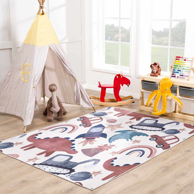 Libra Rainbow Washable Kids Rug Rugs TriadCommerceInc