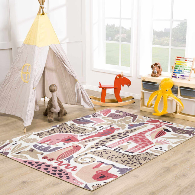 Natal Animal Print Washable Kids Rug Rugs TriadCommerceInc