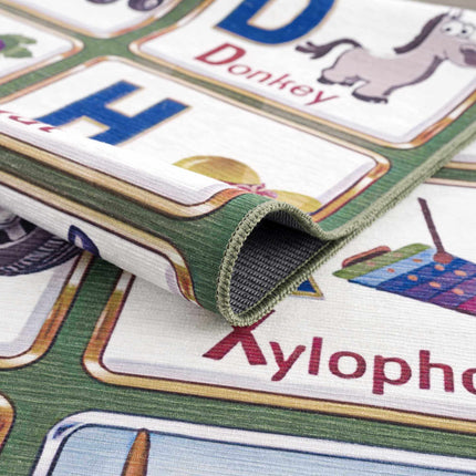 Osric Colorful Alphabet Washable Kids Rug - Clearance Rugs TriadCommerceInc
